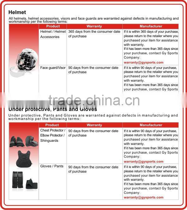 High quality Strong PP TPU ear protector ice hockey helmet for sale with Wire or stainless stell mask grill