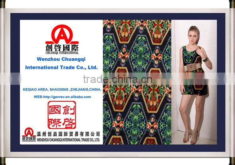 100% cotton fabric china textiles big pattern print for beautiful one-piece dress