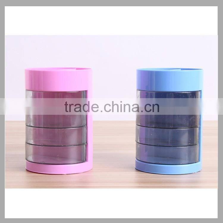 School supplies custom cheap plastic desk pen container creative pen holder