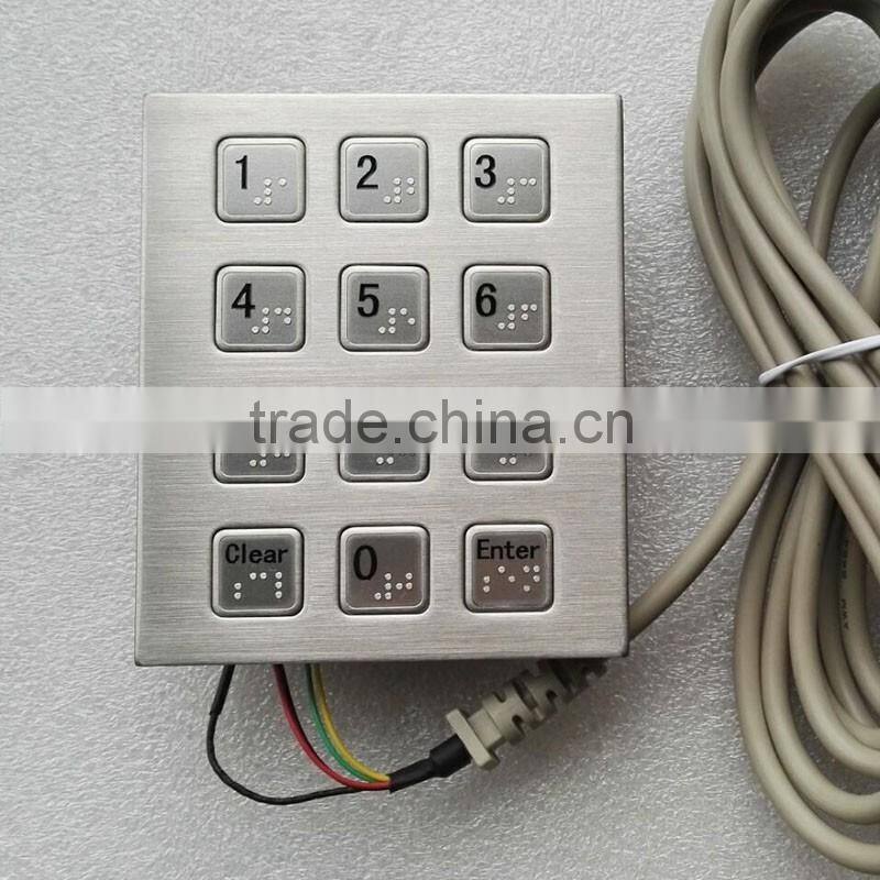 Supplier fashion 3x4 metal keypad