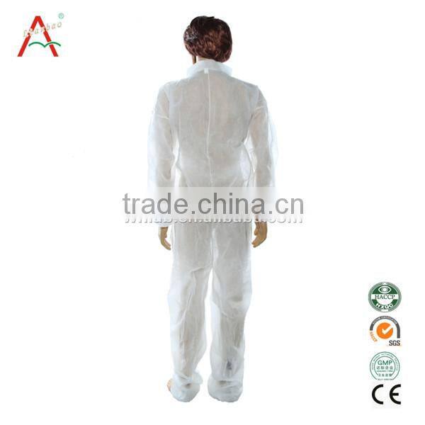 sms white coverall waterproof disposable coverall