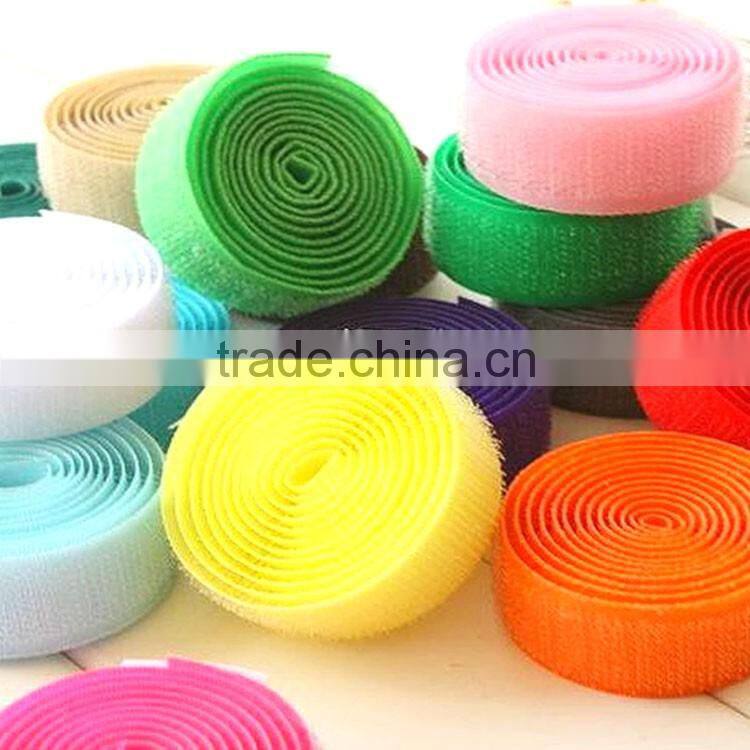 25mm red,black,white,yellow hook and loop tape for bags,garment,shoes