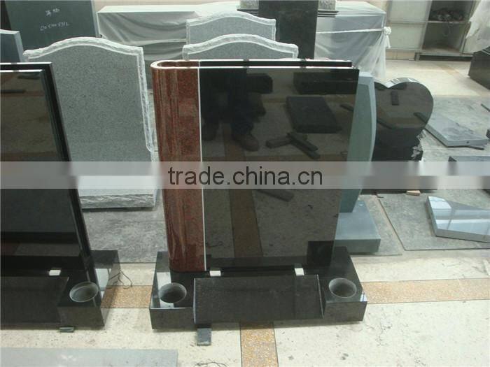 European style book shape granite tombstone