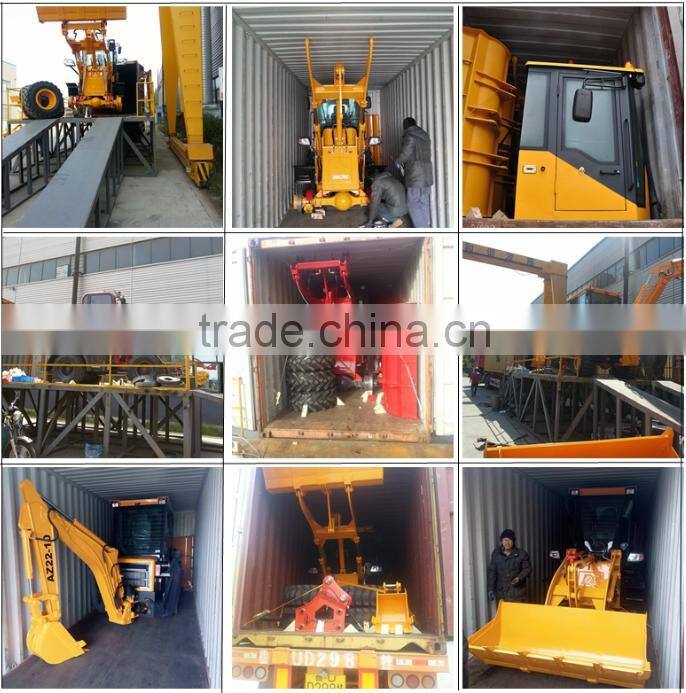 Heavy duty articulated backhoe loader with CE