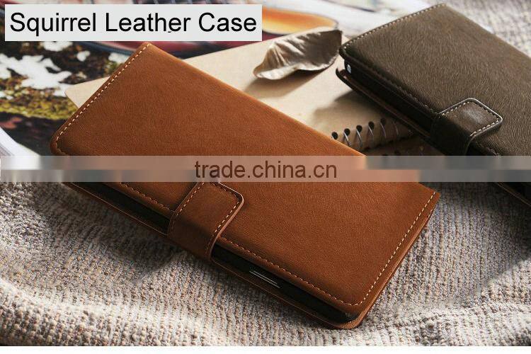 Soft squirrel wallet leather flip cover for asus zenfone 2 laser ze550kl