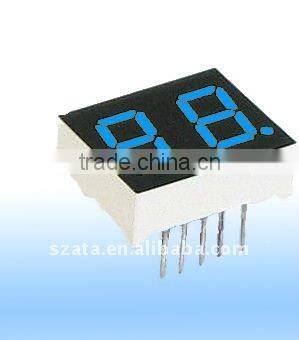 amber color 0.8inch 2 digit 7 segment digital led clock display