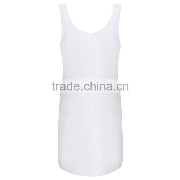 Latest fashion design formal patterns OEM elegant slim white black patterns printed women bodycon dress