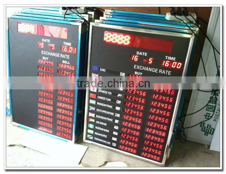 Alibaba express hot new product! Floor stand Red LED digital electronic exchange rate board for Arabic countries
