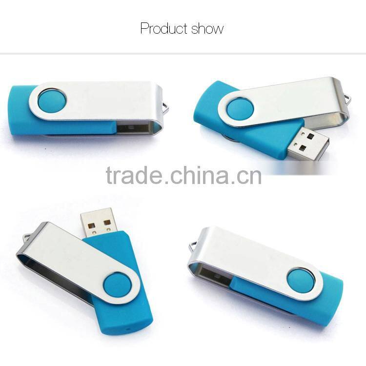 Rotatable USB flash disk custom logo printing business gifts
