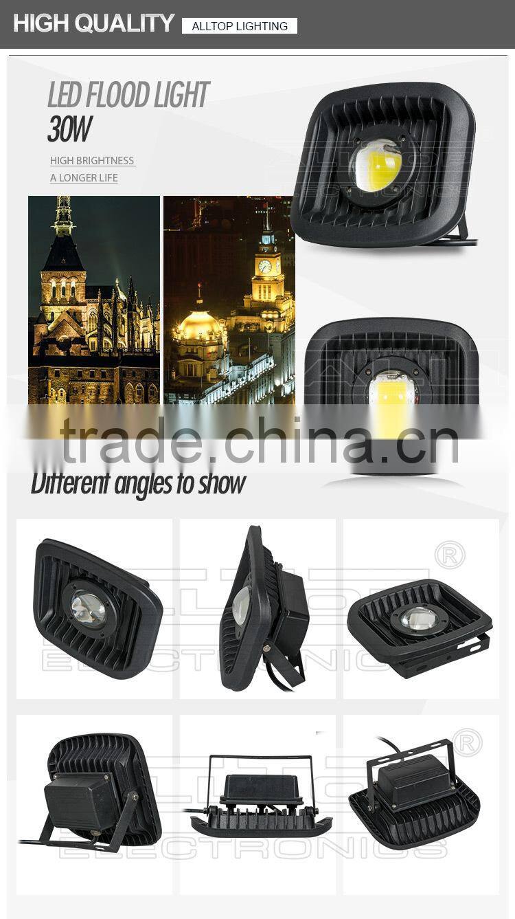 High lumen waterproof cob 20w 30w rechargeable led flood light