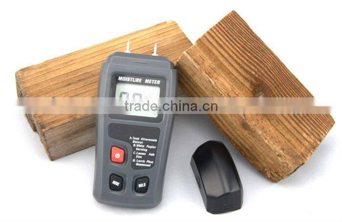 Digital wood moisture meter with 2 pin steel probe