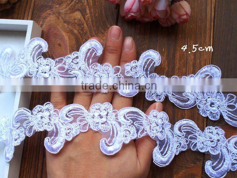 4.5cm European Off White Bridal Lace veil Trim For Dress Accessories