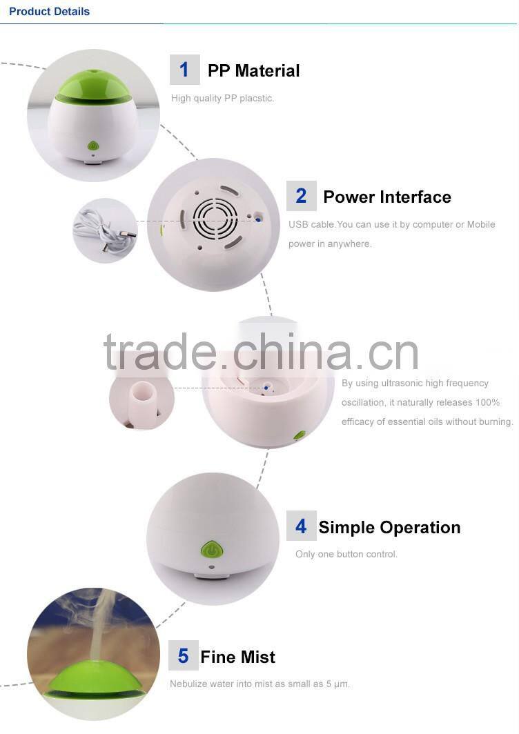 Portable mini USB humidifier / Ultrasonic aroma diffuser