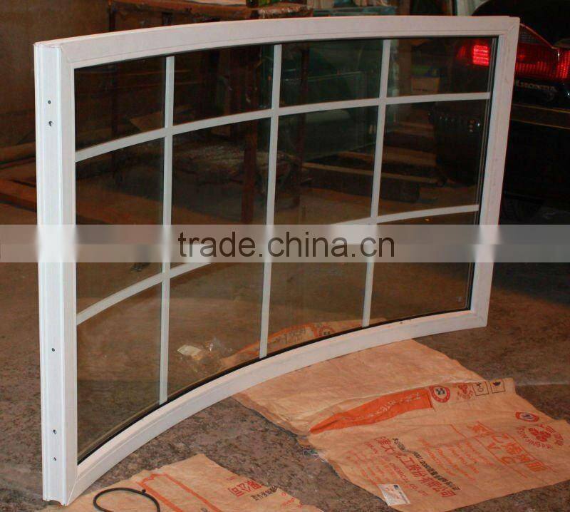 Europe standard pvc curved windows design form Weibo manufacture