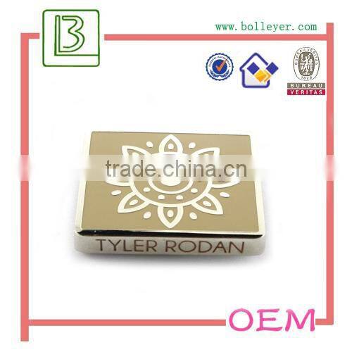 metal logo labels for handbags