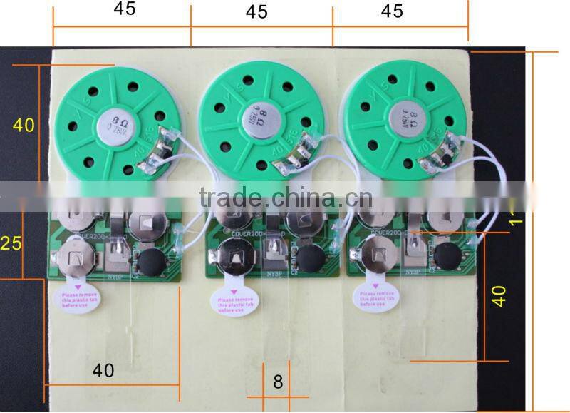 Hotsale Slide switch sound Module Voice chip for greeting card and bootlet