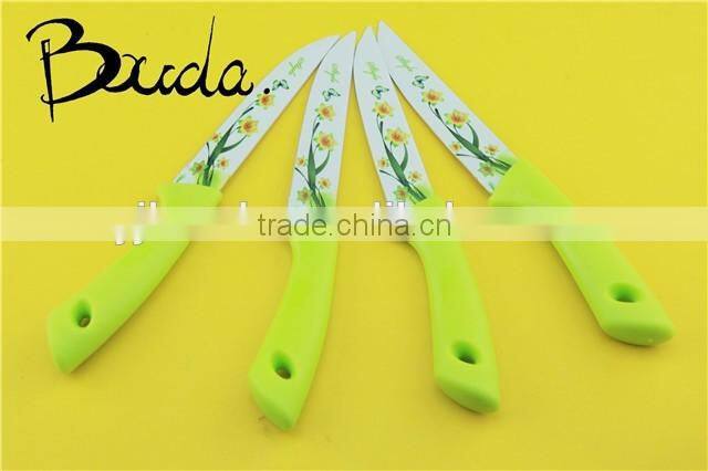 8" Flower printing good quality Europe market fruit knife BD-K6622