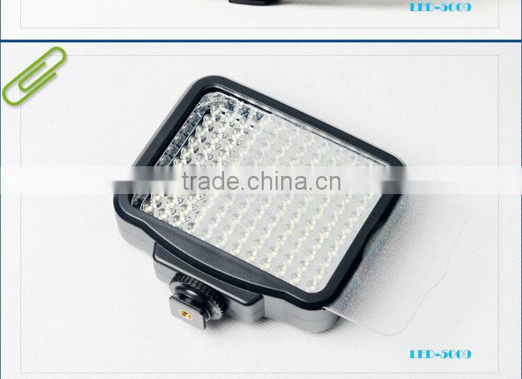 Professional led 5009 video light for sony camera with hot shoe converter
