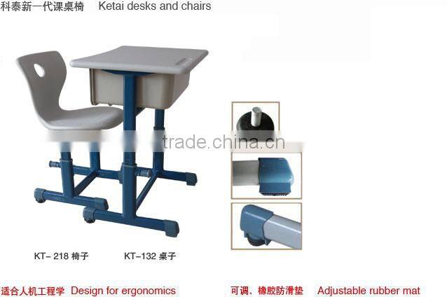 Manufacture modern school desk and chair set