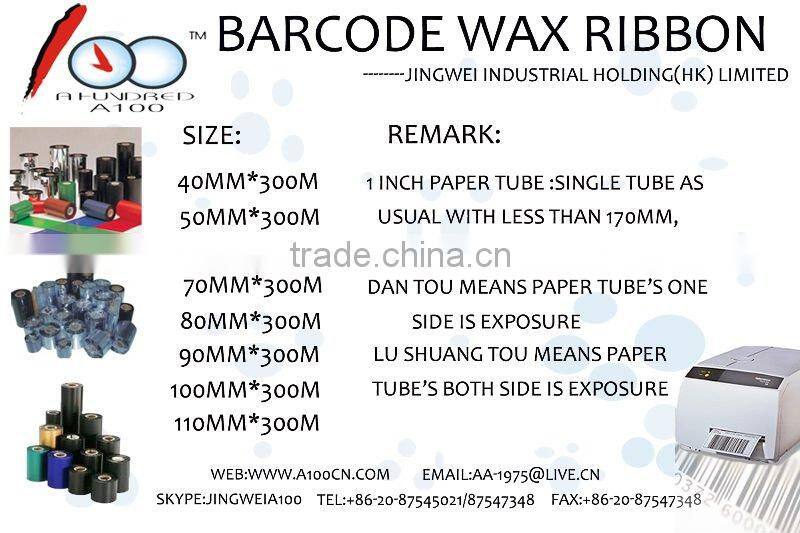 thermal transfer wax ribbon 110mm*90m