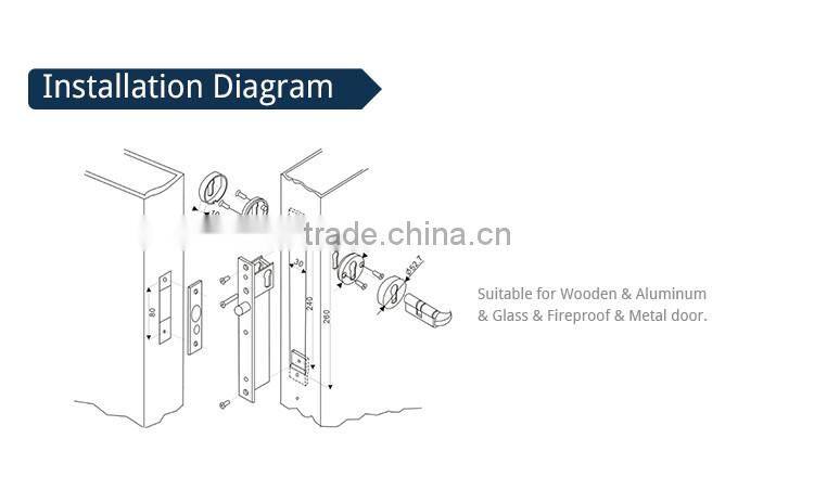 Special Design 12v or 24v electric Lock Simple Installation Electric Bolt Lock with emergency key