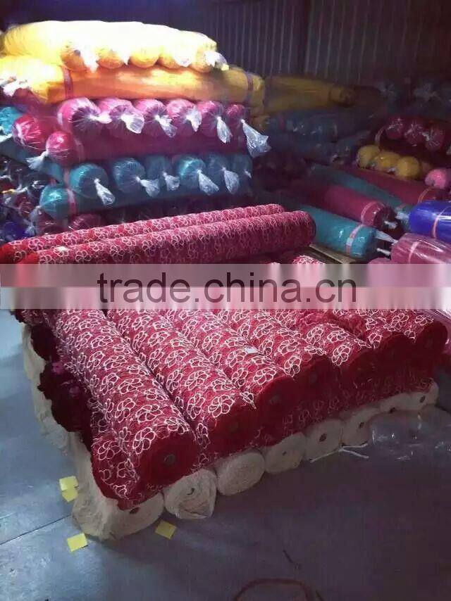 newest lace fabric design jacquard knitted type TH-8883