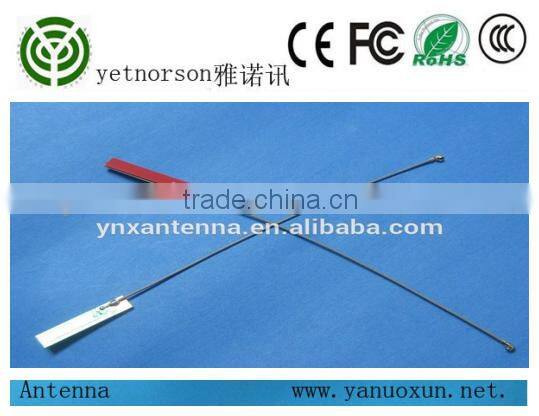 Wi-Fi antenna dipole adhesive flex PCB with coax cable with U.FL connector