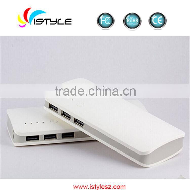 2016 hot sell real capacity 11000mah 10000mah 3 usb power bank