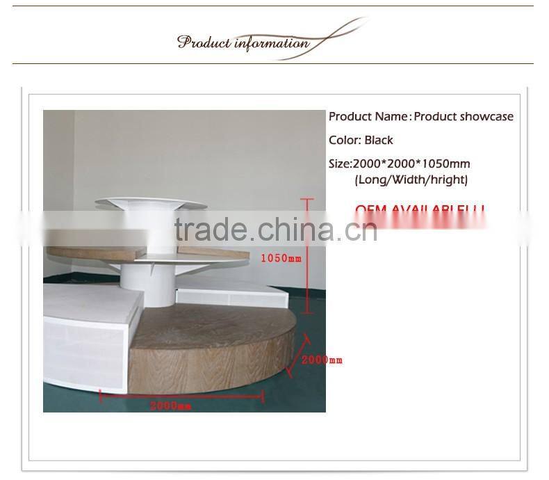 Large Circular Wood Furnishings Combine Props For Shoe Display Rack Stand