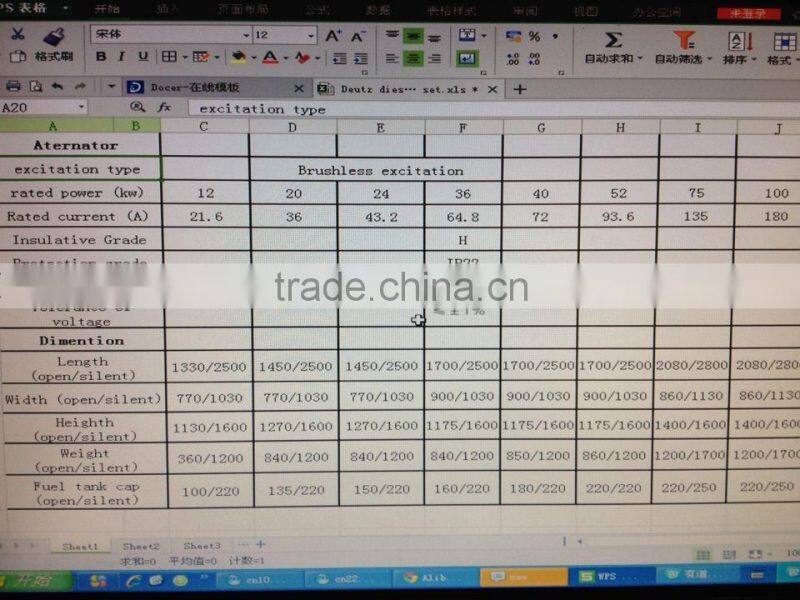 Deutz engine generator