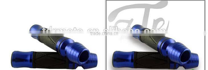 7/8'' motorcycle sportbike MX dirt bike CNC blue handlebar gel rubber hand grips