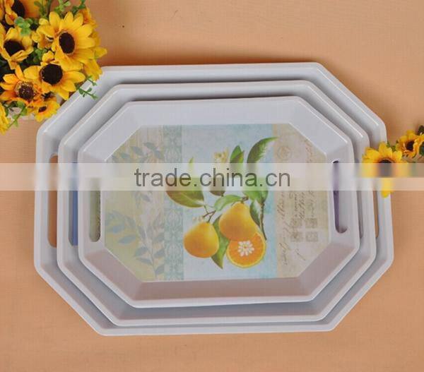 2015 L,M.S size fasional melamine tray,Food safe tray
