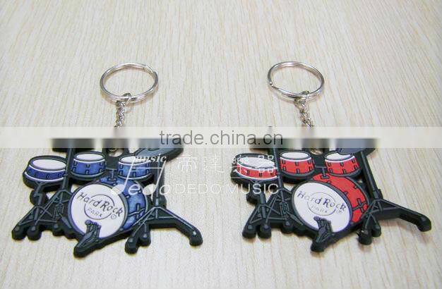 Dedo music funny gift guitar shape custom metal keychain