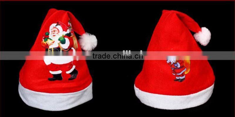 Hot Promotion Wholesale Christmas Gifts Santa Claus Hat Fashion Soft Classical Christmas Hats