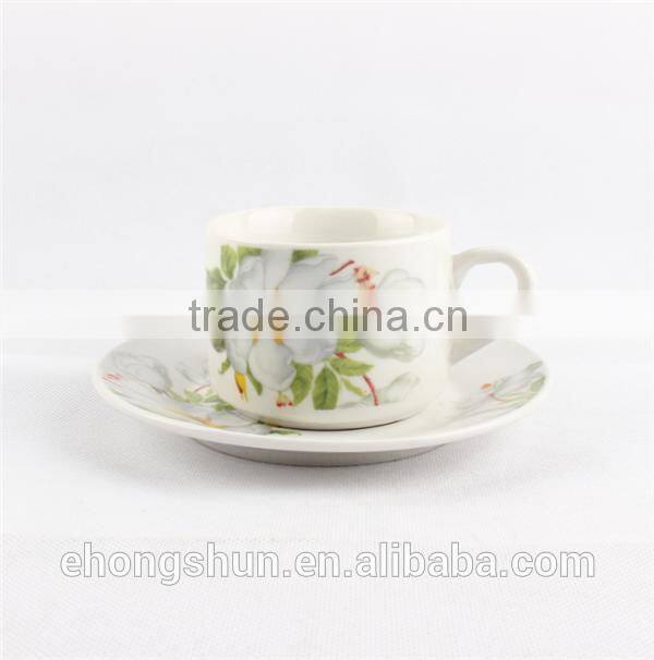 Wholesale bulk tea cup and saucer sets ceramic tableware