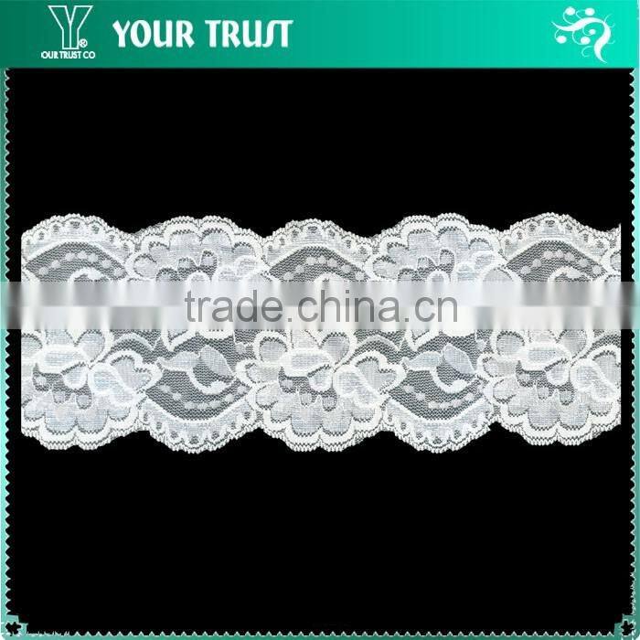 Width 18.5 Centimeter White Stretch Tape Trim Spandex Elastic Lace