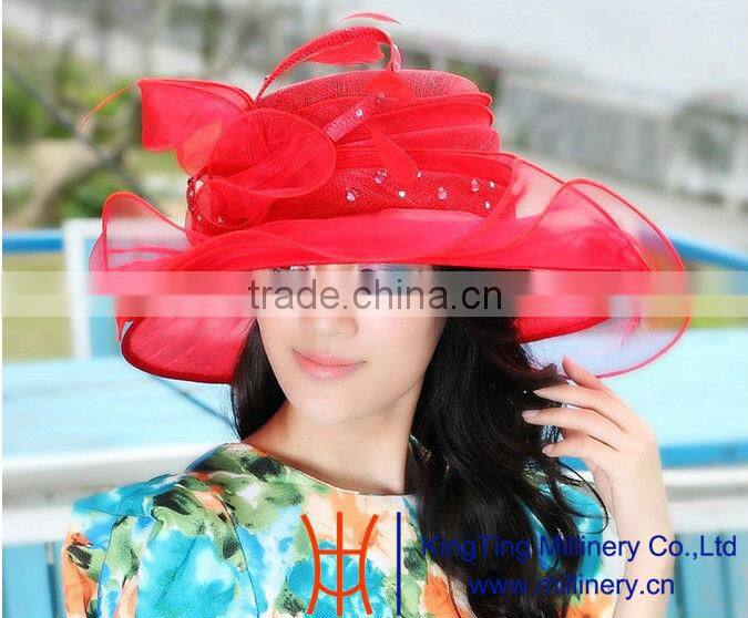 Wholesales Fashion Trendy Millinery Organza Hats