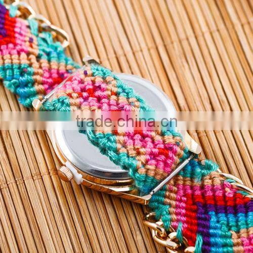made in China vogue smart knitting hot charming colorful women watch(WJ-2775)