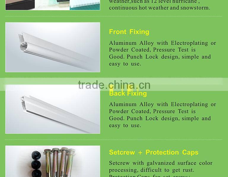 Outdoor New design manual type clear plastic polycarbonate roof gazebo