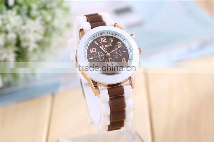 Fashion colorful women silicone watch
