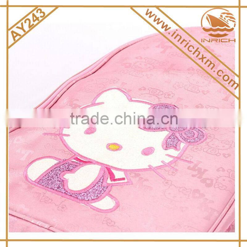 2016 cute hello kitty school backpack, trendy kids girls backpack