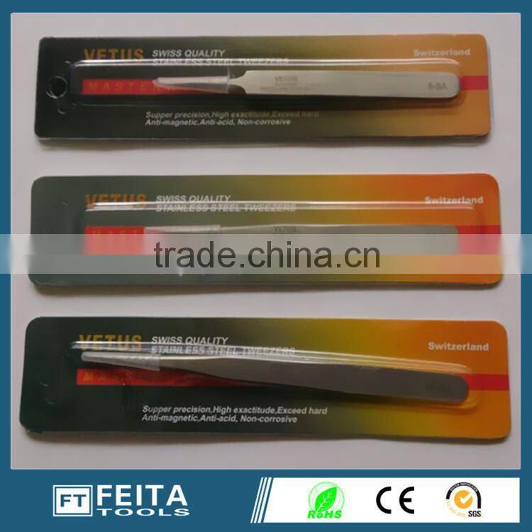 SA series stainless steel tweezers / ESD Stainless Steel Tweezers /stainless steel tweezers with free samples