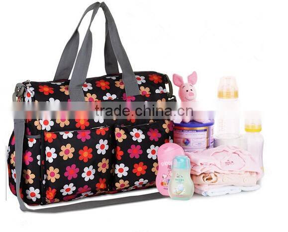 2016 hot Sale Fashion Mummy Changing Pad Canvas bags Canvas Lining Baby Bag Wholsale