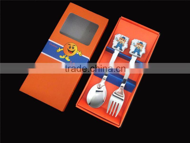 Newly design with miror polish cartoon cutlery set