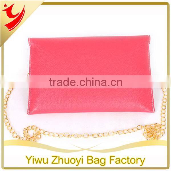 PU and Polyester Material Women Hand Bag/ Clutch Bags/Envelope Fashion with Train