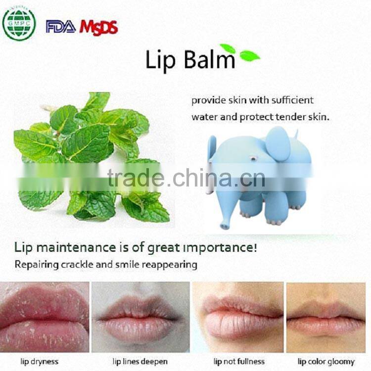 Single color ball round lip balm with fashion small containers
