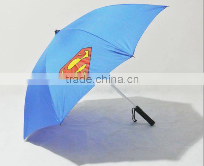 blue straight LED umbrella waterproof fabric LED light umbrella
