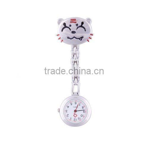Portable quartz watch sr626sw cat shape nurse watch, clip watch nurse watch