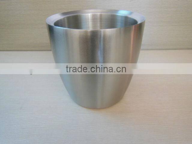 double wall drum shaped stainless steel ice bucket