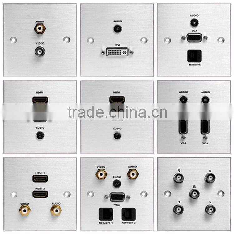 Metal material Faceplate86x86 wallplate audio video data